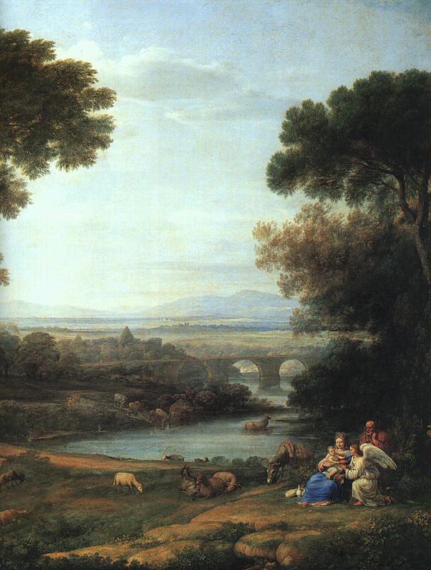 CLAUDE LORRAIN - Landscape with the Rest on the Flight into Egypt (detail).jpg